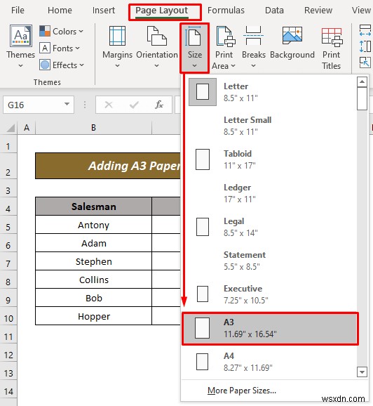 Excel で A3 用紙サイズを追加する方法 (2 つの簡単な方法)