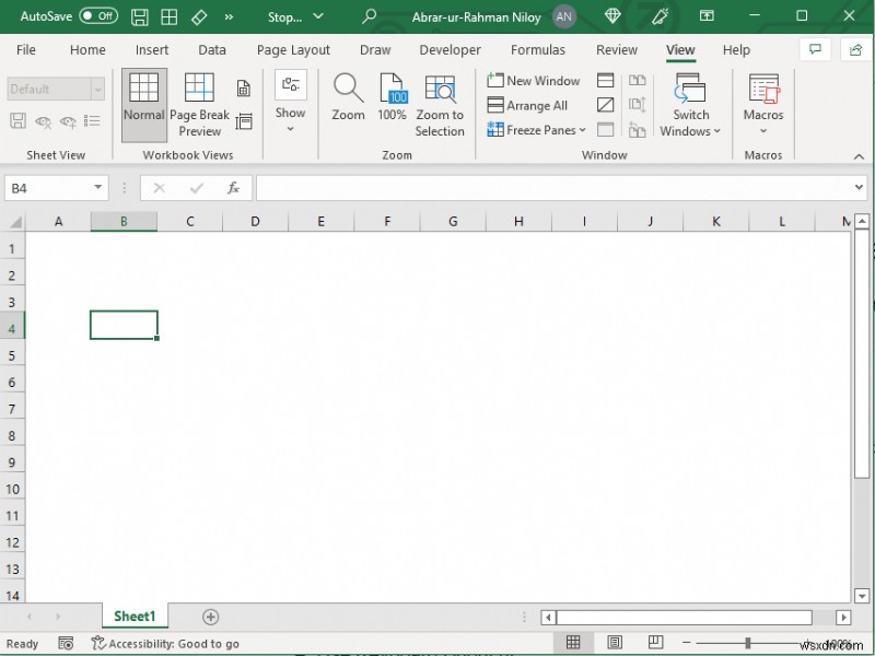 Excel が全画面表示で開かないようにする方法 (4 つの方法)