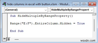 Excel でボタンを使用して列を非表示にする方法 (4 つの適切な方法)