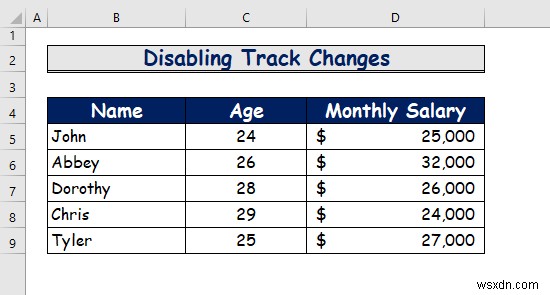 Excel で変更の追跡を有効にする方法 (カスタマイズあり)