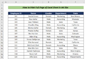 Excel シートの全ページを A4 サイズで印刷する方法 (5 つの簡単な方法)