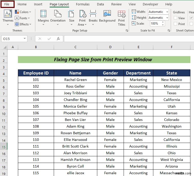 Excel シートの全ページを A4 サイズで印刷する方法 (5 つの簡単な方法)