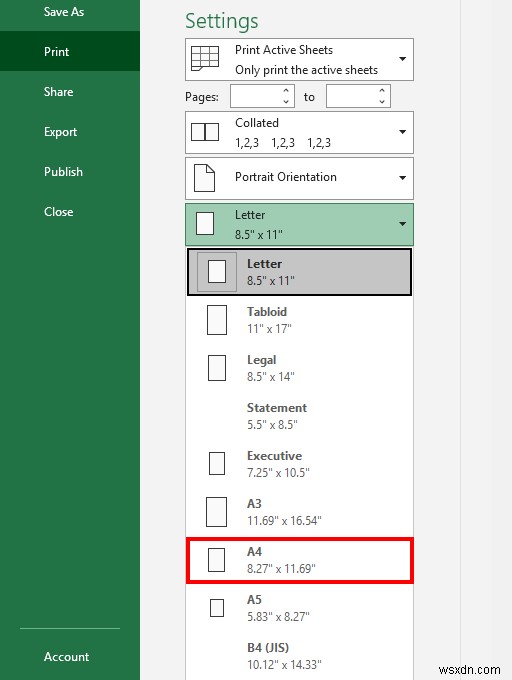 Excel シートの全ページを A4 サイズで印刷する方法 (5 つの簡単な方法)