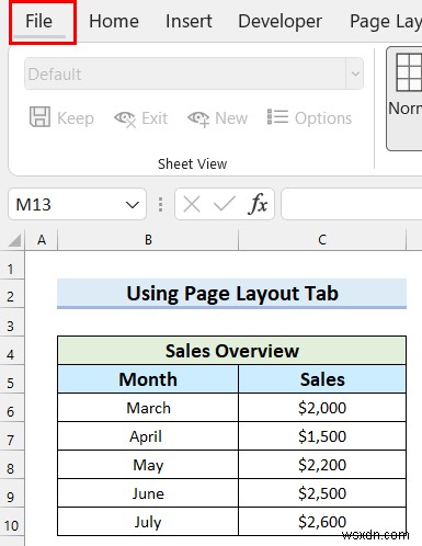 Excel で用紙サイズを追加する方法 (4 つの簡単な方法)