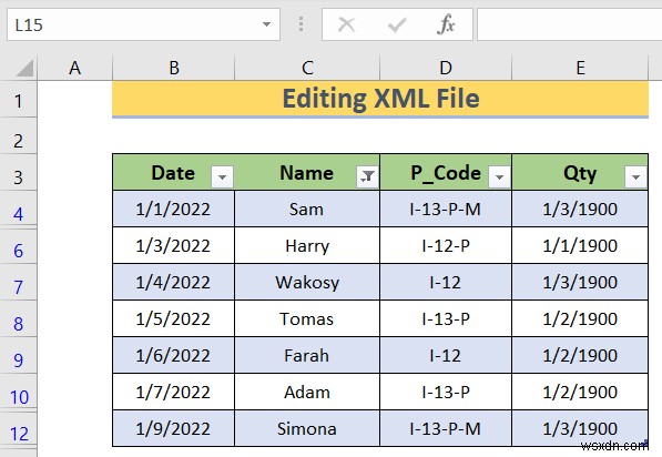 Excel で XML ファイルを編集する方法 (簡単な手順)