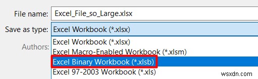 Excel ファイルが非常に大きいのはなぜですか? (ソリューションの 7 つの理由)