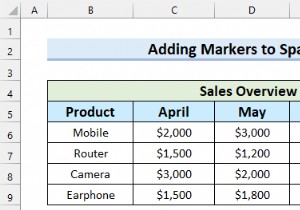 Excel でスパークラインにマーカーを追加する方法 (簡単な手順)