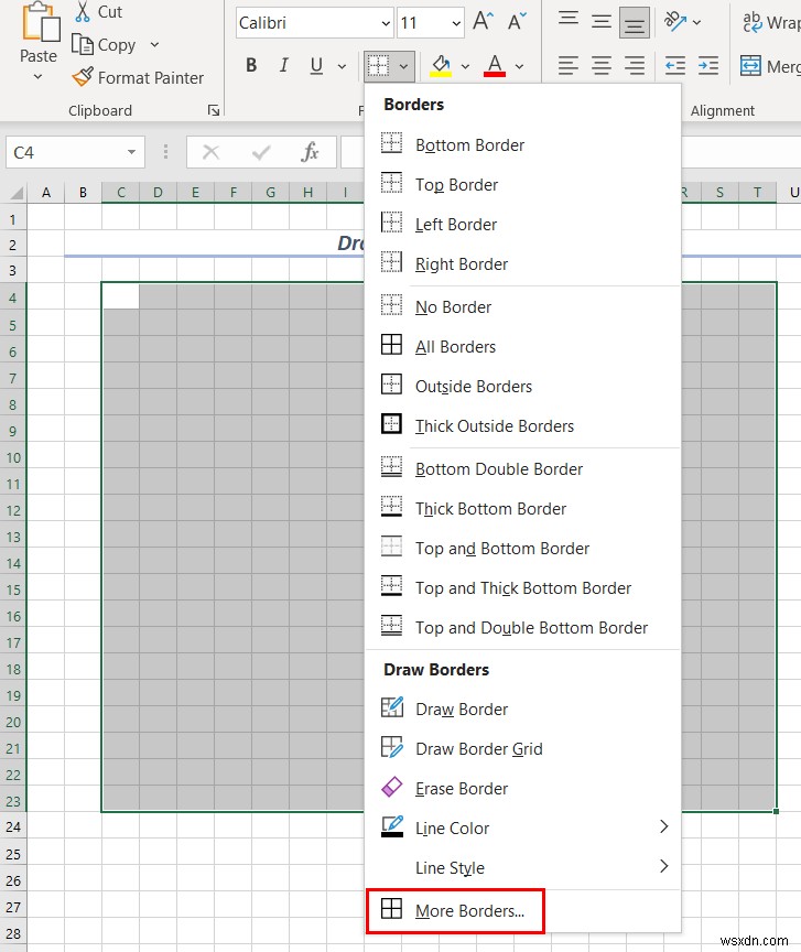 Excel で設計図を描く方法 (2 つの適切な例)