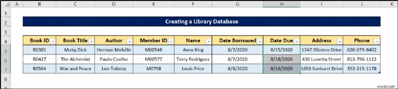 Excel でライブラリ データベースを作成する方法 (簡単な手順)