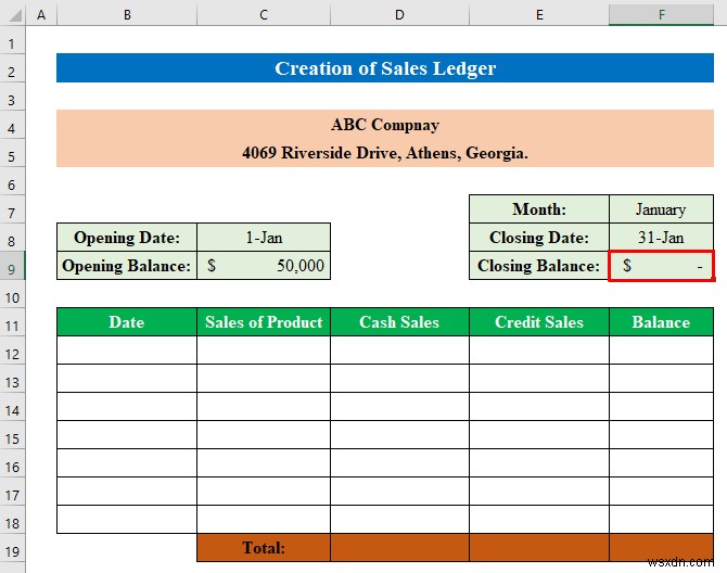 Excel で売上高と購買元帳を作成する方法