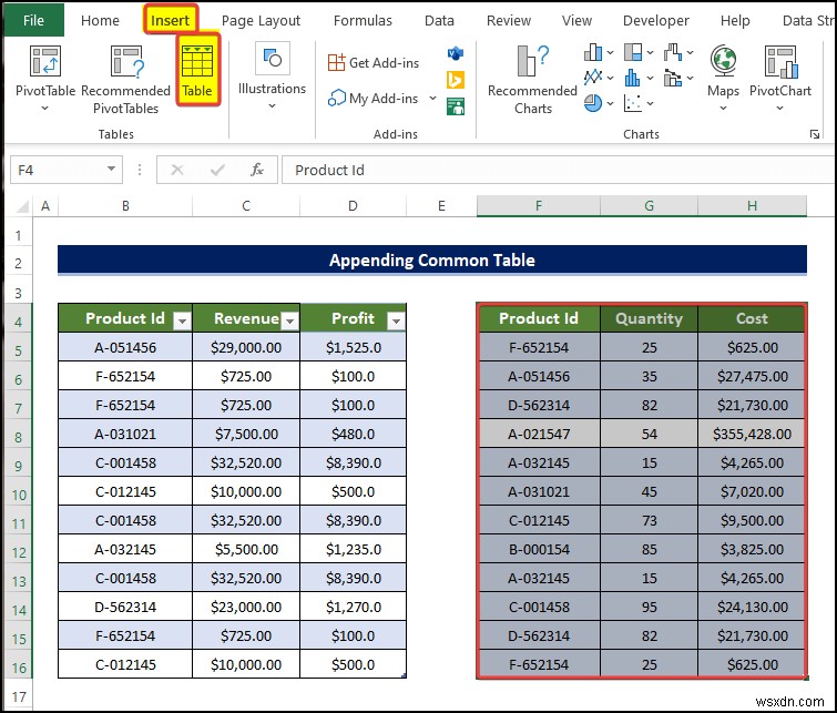 Excel で値が重複するリレーションシップを作成する方法