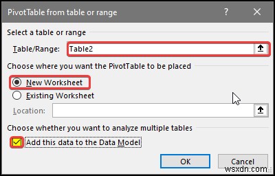 Excel で値が重複するリレーションシップを作成する方法