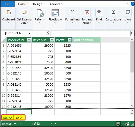 Excel で値が重複するリレーションシップを作成する方法