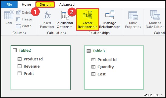 Excel で値が重複するリレーションシップを作成する方法