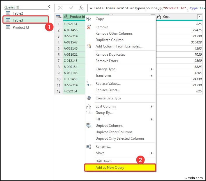 Excel で値が重複するリレーションシップを作成する方法