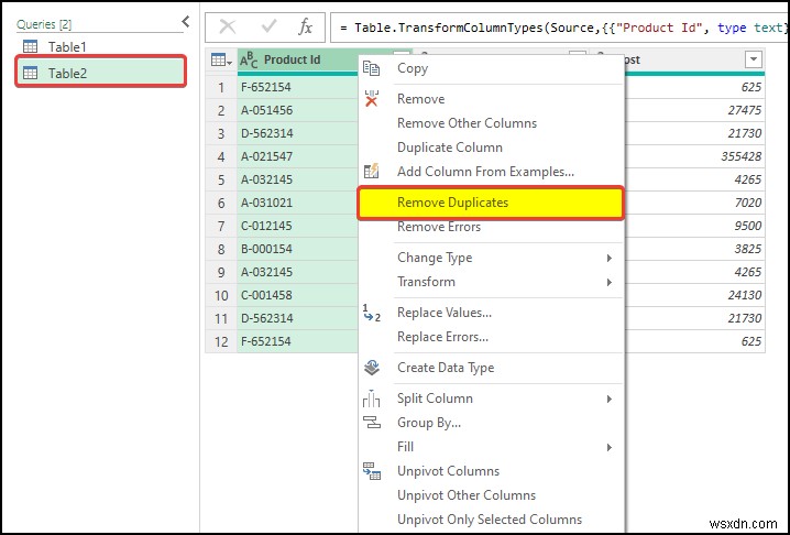 Excel で値が重複するリレーションシップを作成する方法