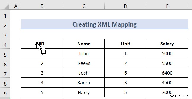 Excel で XML マッピングを作成する方法 (簡単な手順)