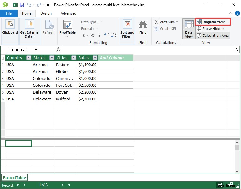 Excel で複数レベルの階層を作成する方法 (2 つの簡単な方法)