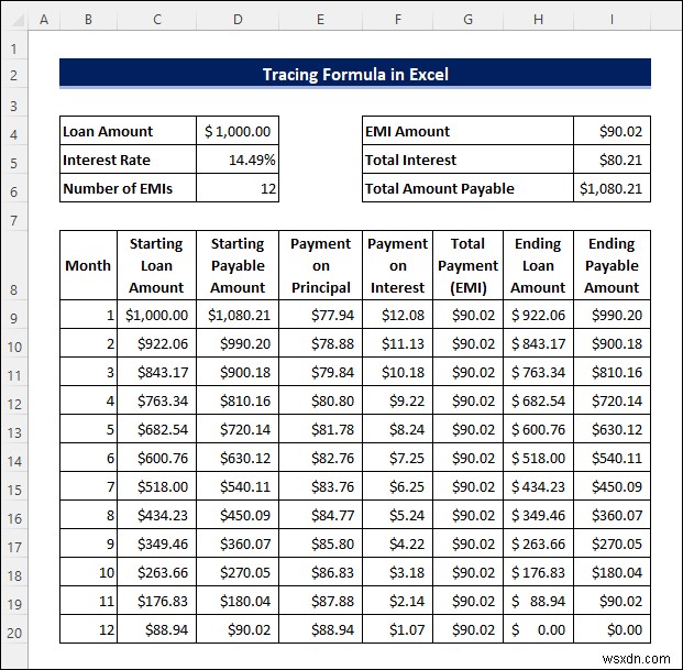 Excel で数式をトレースする方法 (3 つの効果的な方法)