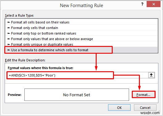 Excel で条件付き書式を使用して行全体を強調表示する方法