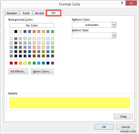 Excel で条件付き書式を使用して行全体を強調表示する方法