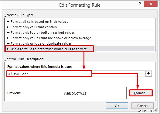 Excel で条件付き書式を使用して行全体を強調表示する方法