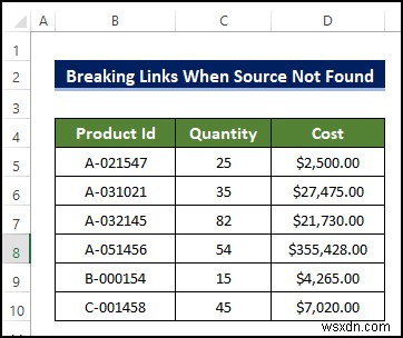 ソースが見つからない場合に Excel でリンクを解除する方法 (4 つの方法)
