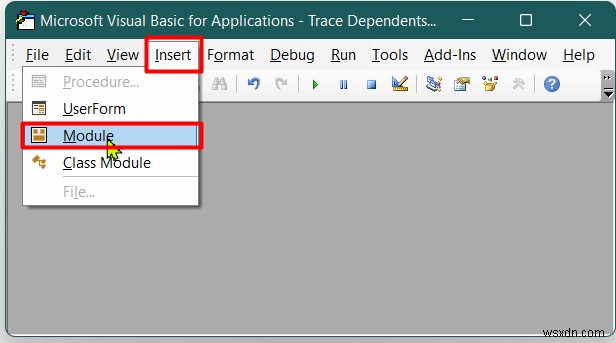 Excel で依存関係を別のシートにトレースする方法