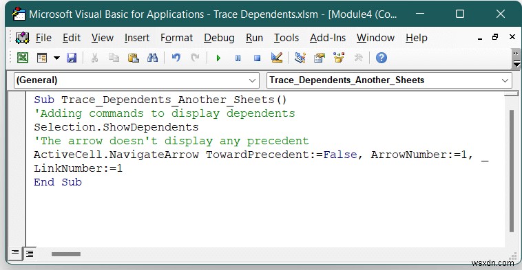 Excel で依存関係を別のシートにトレースする方法