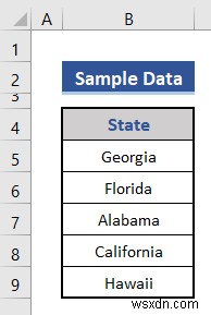 Excel で州と郵便番号の階層を作成する方法