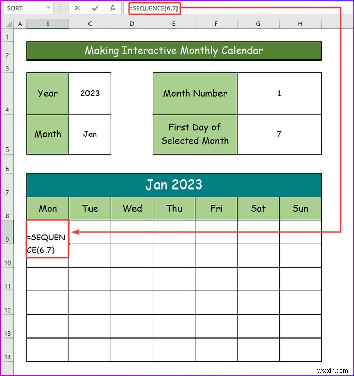 Excel でインタラクティブなカレンダーを作成する方法 (2 つの簡単な方法)