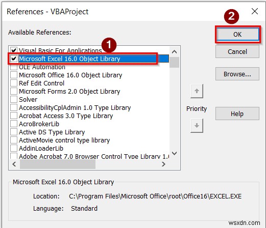 Excel で参照ダイアログ ボックスを表示する方法