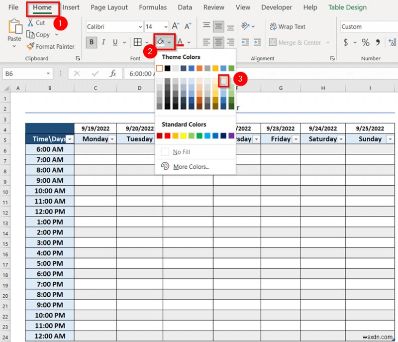 Excel で週間カレンダーを作成する方法 (3 つの適切な方法)