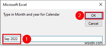 Excel でテンプレートを使用せずにカレンダーを作成する方法 (2 つの例)