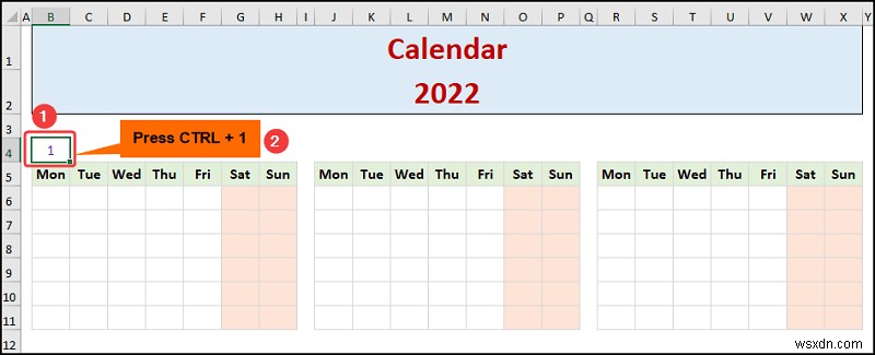 Excel で年間カレンダーを作成する方法 (簡単な手順)