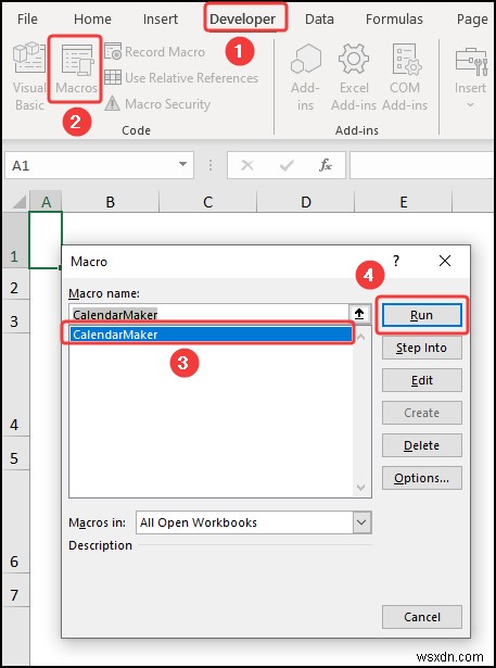 Excel で年間カレンダーを作成する方法 (簡単な手順)