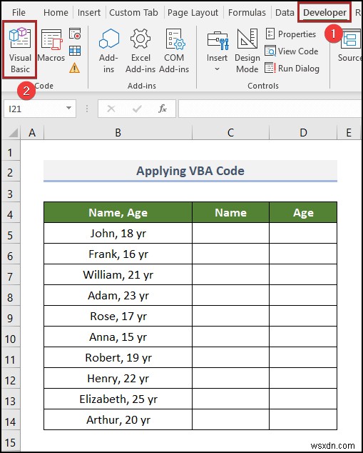 Excel で上書きせずにテキストを列に変換する方法