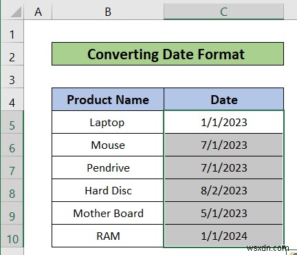 Excel for Date で列にテキストを使用する方法 (簡単な手順)