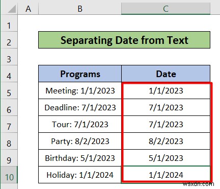 Excel for Date で列にテキストを使用する方法 (簡単な手順)
