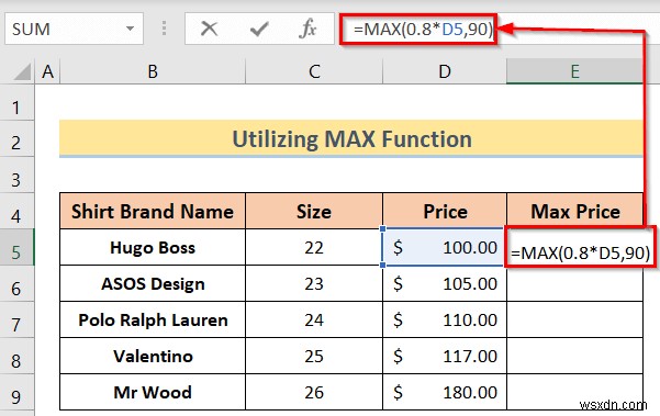 特定の値を超えないように Excel 数式を使用する方法