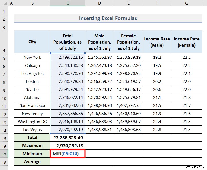 Excel で人口統計データを分析する方法 (5 つの必須メソッド)