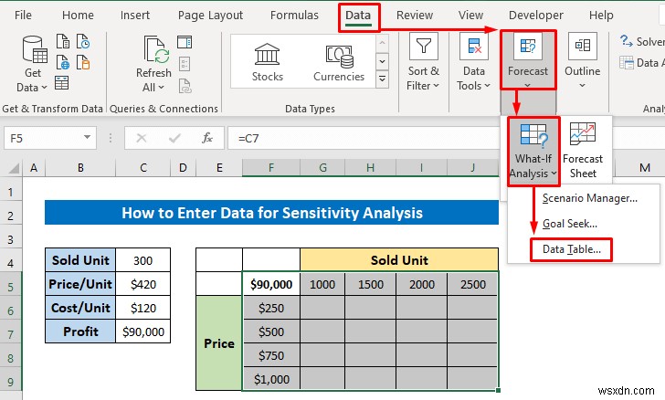 Excel で分析用のデータを入力する方法 (2 つの簡単な方法)