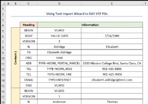 Excel で VCF ファイルを編集する方法 (簡単な手順)