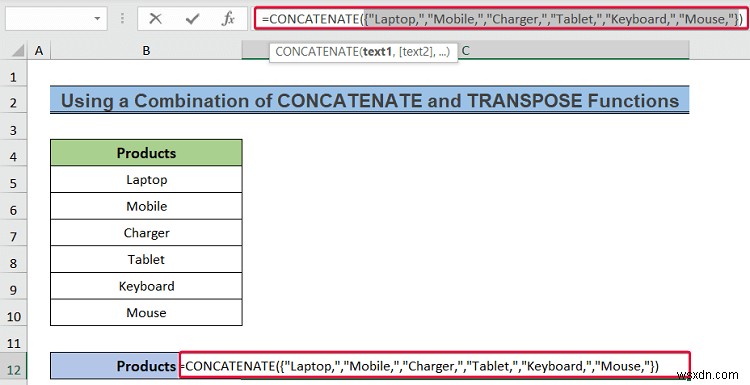 Excel で列を区切り記号付きのテキストに変換する方法