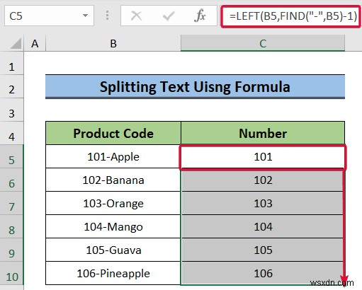 Excel で列を区切り記号付きのテキストに変換する方法