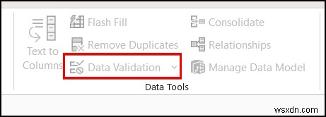 Excel Data Validation がグレーアウト (ソリューションの 4 つの理由)