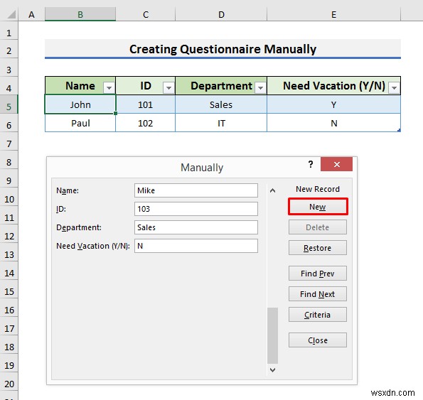 Excel でアンケートを作成する方法 (2 つの簡単な方法)