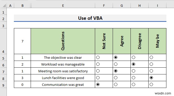 Excel でアンケートを作成する方法 (2 つの簡単な方法)