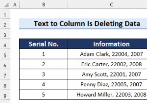 [修正!] Excel のテキストから列への変換でデータが削除される