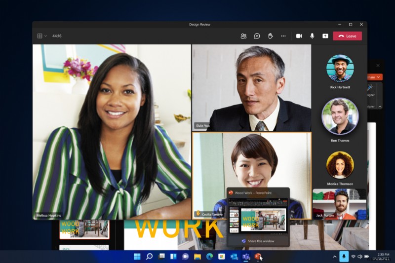 Microsoft Teams を Windows 11 に直接統合